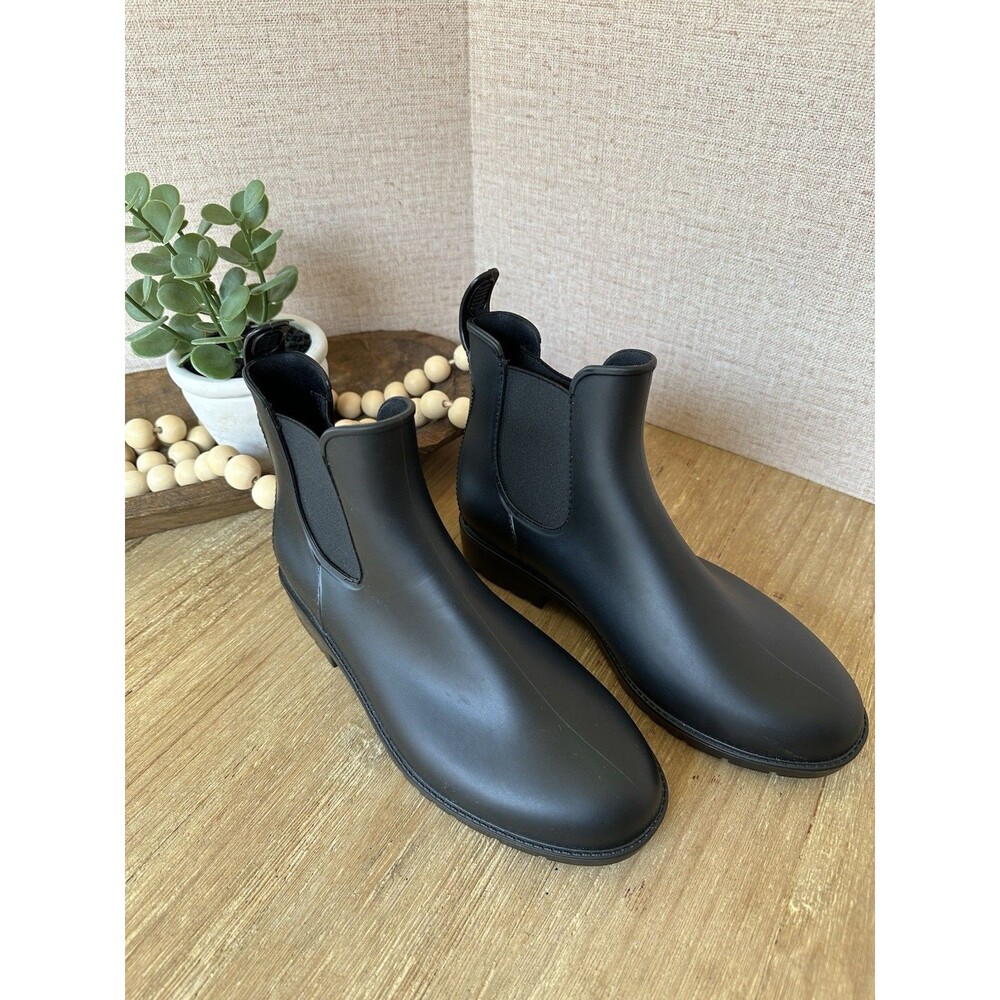 New Asgard Women's Waterproof Chelsea Rain Boots – Size 7 (EU 37) Black